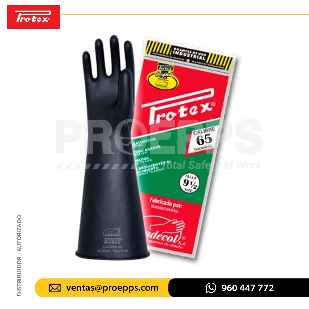 Guantes de Jebe Protex Calibre 35 de 15"