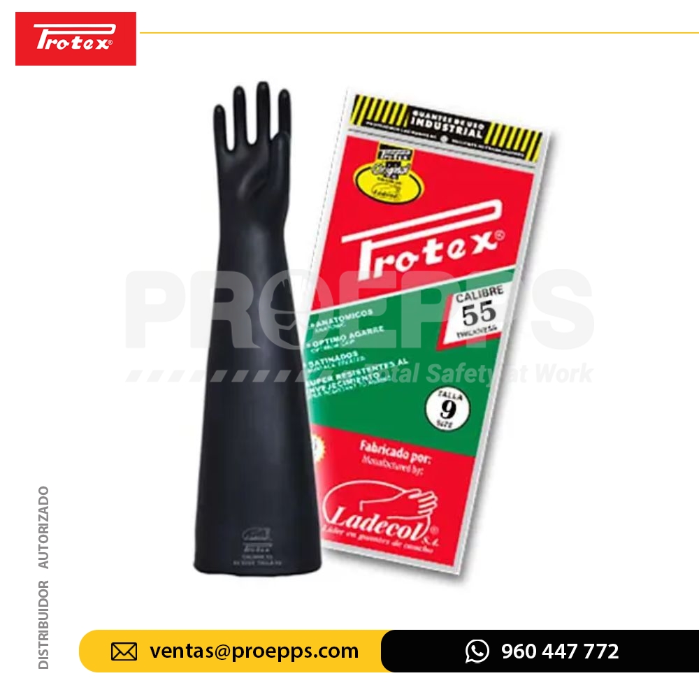 Guantes de Jebe Protex Calibre 55 de 24"